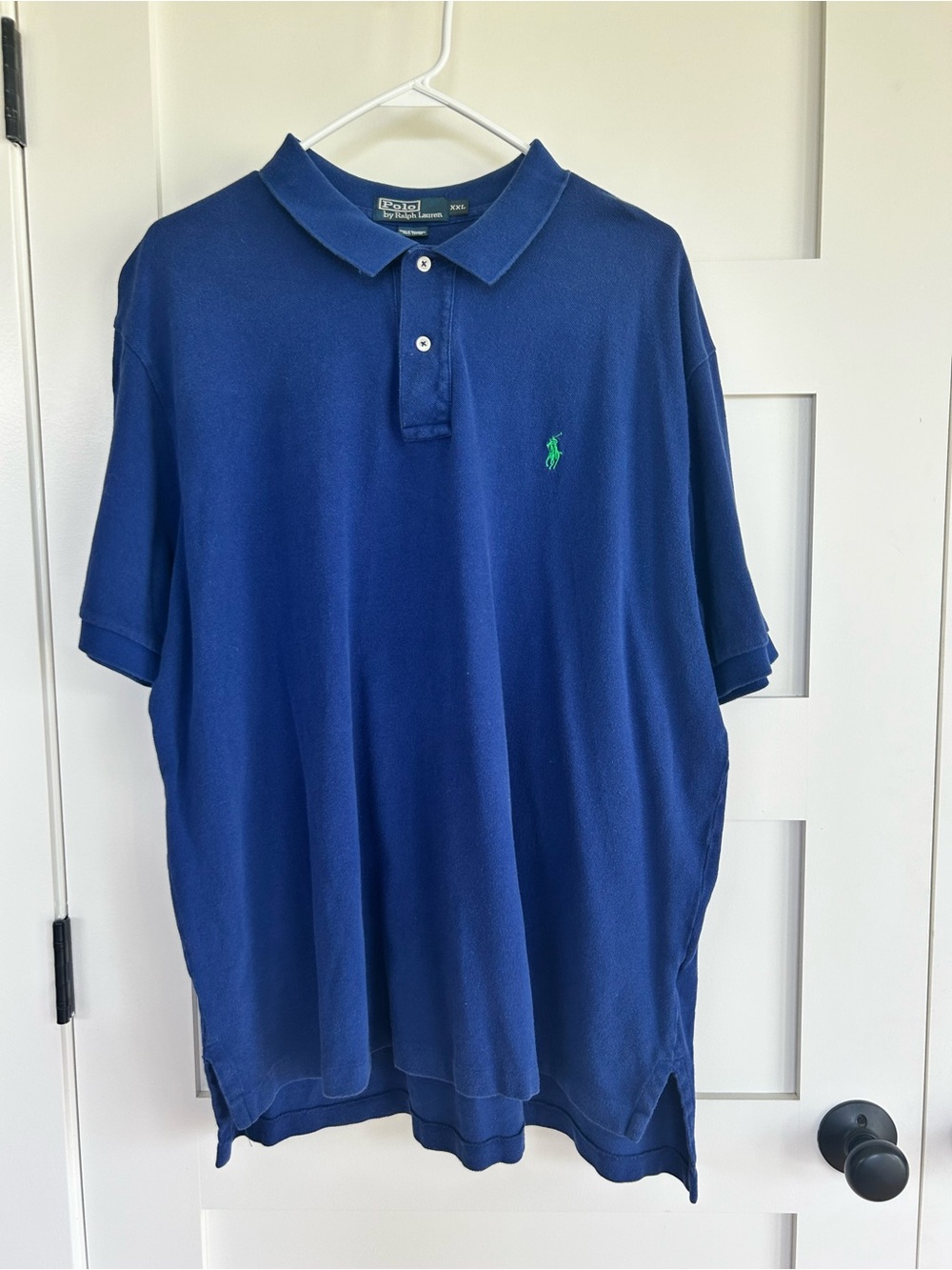 Ralph Lauren Blue Short-Sleeve Men’s XXL Polo with Green Pony